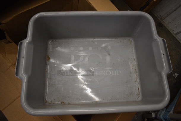 ALL ONE MONEY! Lot of 8 BRAND NEW IN BOX! Gray Poly Bus Bins. 22.5x15.5x7 - Image 3 of 3