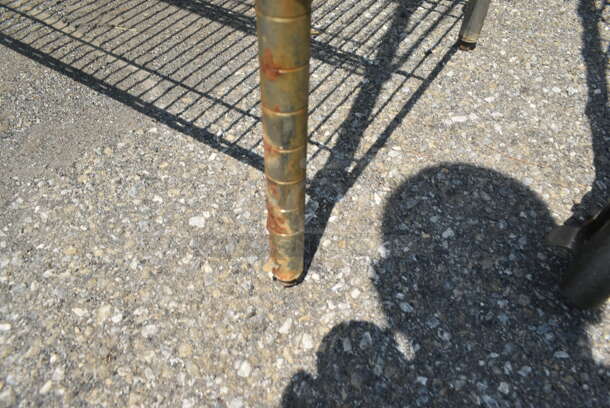 Chrome Finish 4 Tier Wire Shelving Unit. BUYER MUST DISMANTLE. PCI CANNOT DISMANTLE FOR SHIPPING. PLEASE CONSIDER FREIGHT CHARGES. - Image 4 of 4