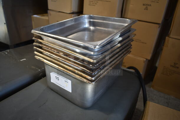 7 Stainless Steel 1/2 Size Drop In Bins. 7 Times Your Bid! - Image 3 of 3