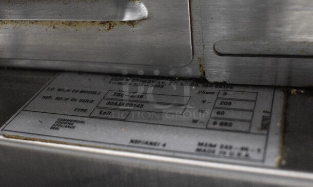 Duke Model TSC-8/18 Stainless Steel Commercial Electric Powered Oven Proofer on Commercial Casters. 208 Volts, 3 Phase. 37.5x30.5x76 - Image 4 of 7