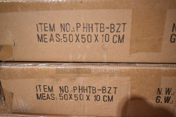 PALLET LOT of 44 BRAND NEW IN BOX! BFM Seating PHHTB-BZT Hampton Outdoor Patio Table Base, Bar Height, Cross Base, Powder Coated Aluminum, Bronze Finish. Goes GREAT w/ Lots 112, 117, 119, 121, 122 and 124! 44 Times Your Bid! - Image 4 of 4