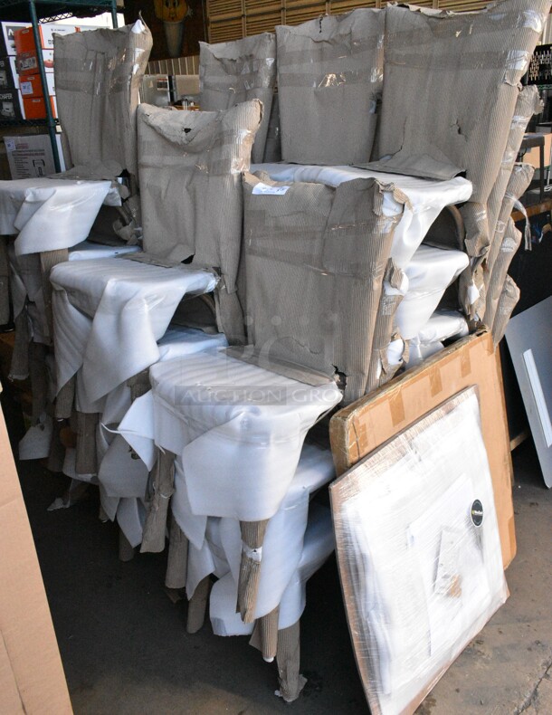 37 BRAND NEW SCRATCH AND DENT! Lancaster Table & Seating 164VYCHAIRES Vineyard Series Whiskey Brown Outdoor Cross Back Chair. 37 Times Your Bid! - Image 2 of 6