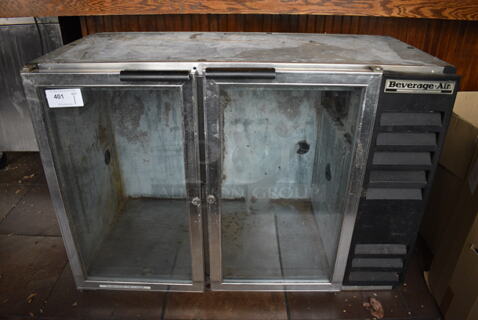 Beverage Air BB48G Metal Commercial 2 Door Back Bar Cooler Merchandiser. 115 Volts, 1 Phase. BUYER MUST REMOVE. 48x25x34. Item Was in Working Condition on Last Day of Business. (Susquehanna Ale House)