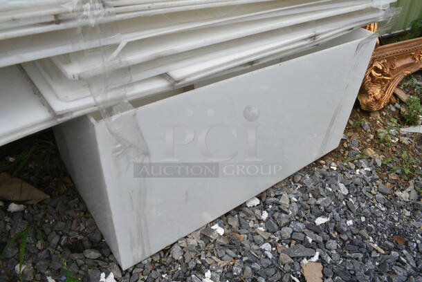 ALL ONE MONEY! Lot of Collapsible Acrylic Tables; 7 Bottoms and 4 Tops - Image 4 of 7