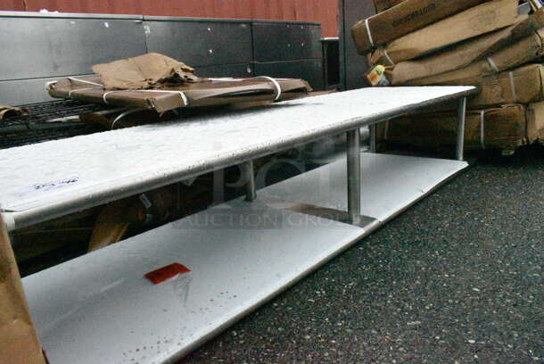 BRAND NEW SCRATCH AND DENT! Regency 600PTSD2484 16-Gauge Type 304 Stainless Steel Pass-Through Shelf with Overshelf - 24" x 84" - Image 5 of 6
