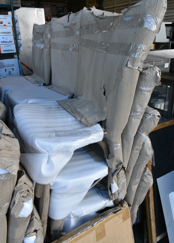 37 BRAND NEW SCRATCH AND DENT! Lancaster Table & Seating 164VYCHAIRES Vineyard Series Whiskey Brown Outdoor Cross Back Chair. 37 Times Your Bid! - Image 4 of 6