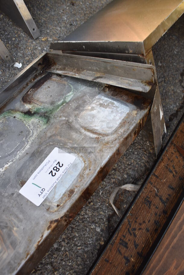 Metal Shelf w/ Wall Mount Brackets. 48x12x10 - Image 4 of 4