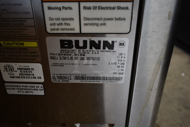 Bunn ULTRA-2 Stainless Steel Commercial Countertop 2 Hopper Slushie Machine. 120 Volts, 1 Phase. Tested and Working! - Image 6 of 6