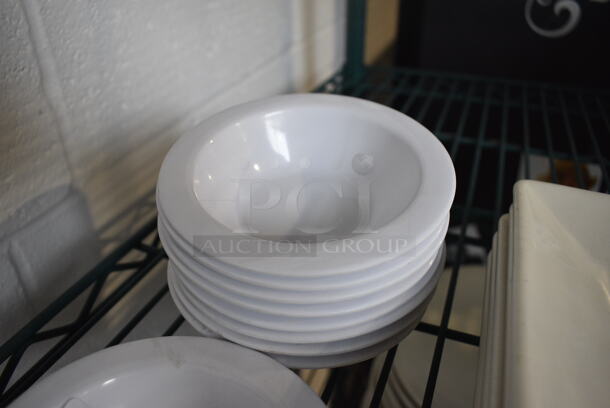 ALL ONE MONEY! Lot of 9 White Poly Bowls. 5x5x1.5 - Image 2 of 3