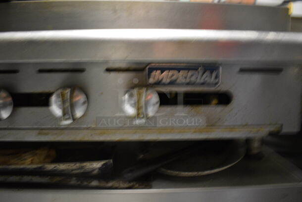 Imperial Stainless Steel Commercial Gas Powered Charbroiler Grill w/ Griddle. 48x32x14 BUYER MUST REMOVE. Item Was in Working Condition on Last Day of Business. (kitchen) - Image 5 of 6