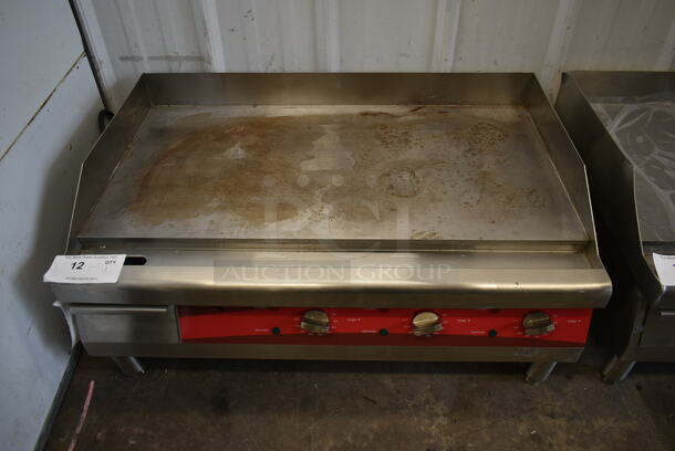 LIK NEW! 2022 Avantco 177EG30N Stainless Steel Commercial Countertop Electric Powered Flat Top Griddle. 208/240 Volts, 1 Phase. Tested and Working!