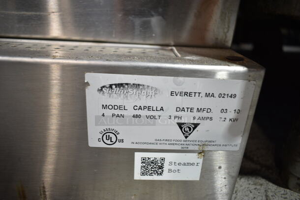 2 Stellar Altair Stainless Steel Commercial Electric Powered Single Deck Steam Cabinet. 480 Volts, 3 Phase. 2 Times Your Bid!  - Image 9 of 9