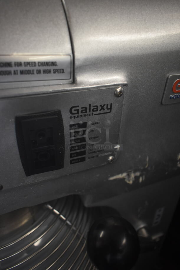 BRAND NEW SCRATCH AND DENT! Galaxy 177GMIX20 Commercial 20 Quart Planetary Dough Mixer w/ Stainless Steel Mixing Bowl, Bowl Guard, Dough Hook and Paddle Attachments. 110 Volts, 1 Phase. Tested and Does Not Power On - Image 9 of 9
