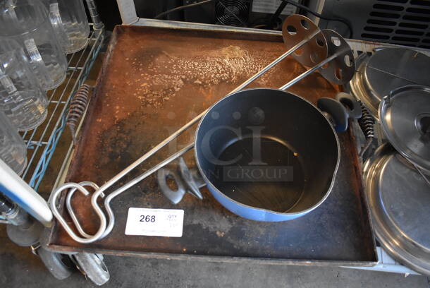 ALL ONE MONEY! Tier Lot of Various Items Including Metal Stock Pot, Metal Lids and Griddle Top - Image 7 of 7