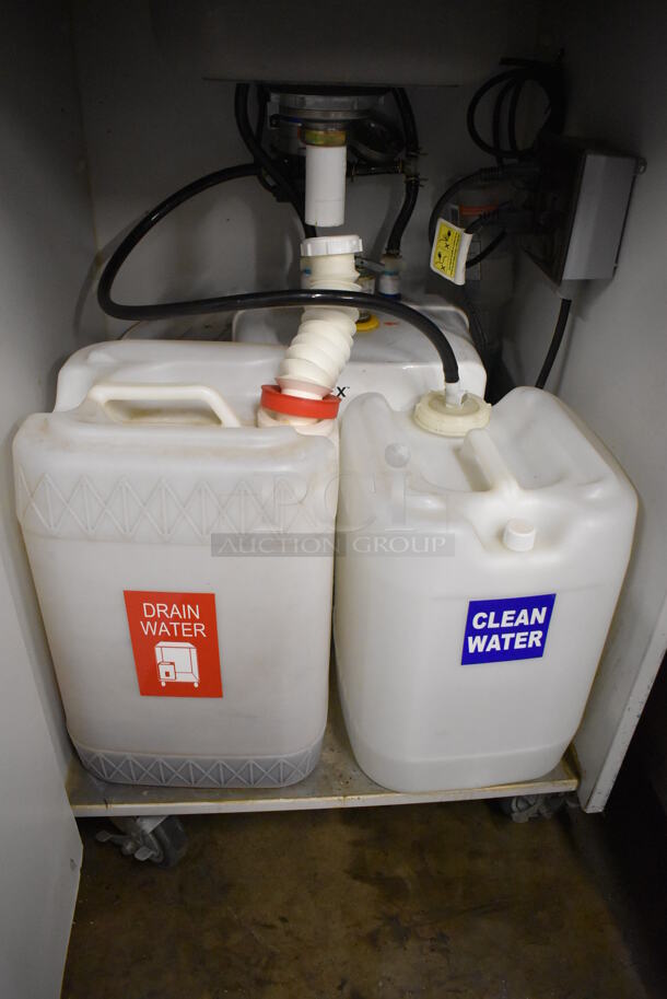 Stainless Steel Single Bay Portable Sink w/ Faucet and Handles on Commercial Casters. 24x24x44 - Image 6 of 8