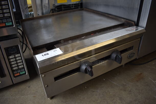Dynamic Cooking Systems Stainless Steel Commercial Countertop Natural Gas Powered Flat Top Griddle. 24x27x12.5 - Image 2 of 6