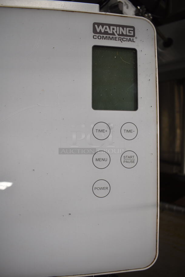Waring WCIC20 Stainless Steel Commercial Countertop Ice Cream Maker. 120 Volts, 1 Phase.  - Image 4 of 5