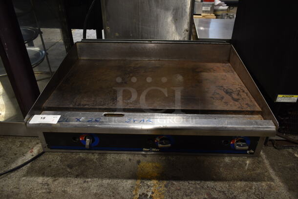Star Stainless Steel Commercial Countertop Natural Gas Powered Flat Top Griddle.