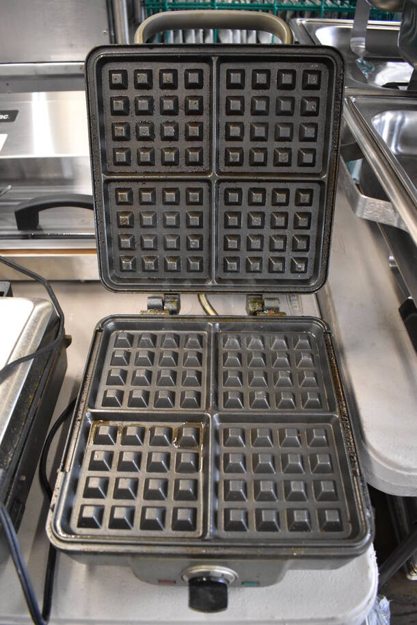 Cuisinart WAF-300 Metal Countertop Waffle Maker. 120 Volts, 1 Phase. 9x12x7 - Image 6 of 8