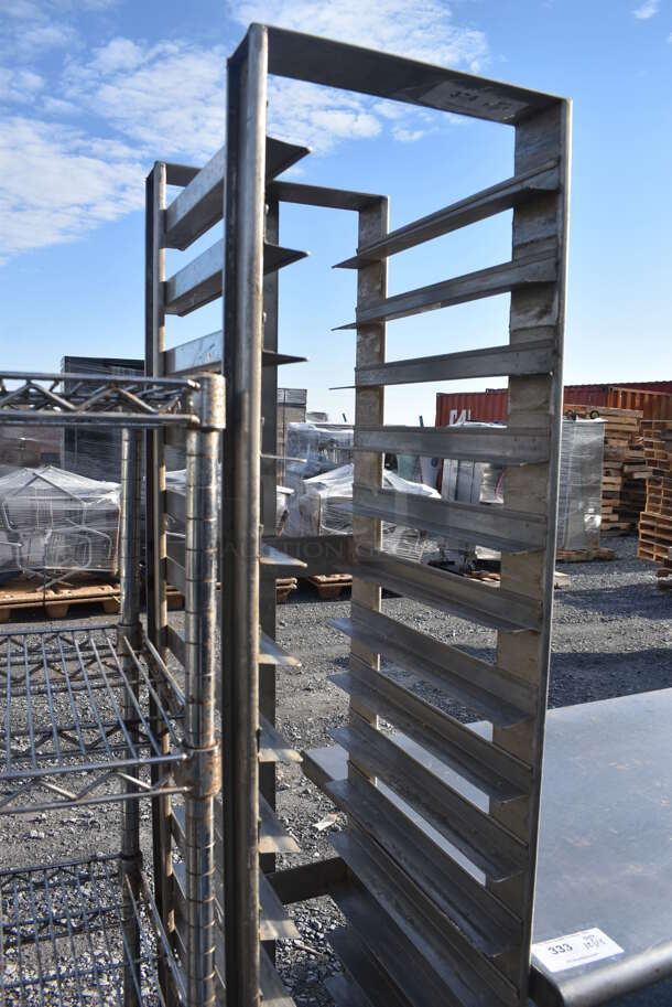 Metal Commercial Pan Transport Rack on Commercial Casters. 13x18.5x72 - Image 5 of 5