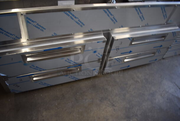 BRAND NEW SCRATCH AND DENT! 2022 Omniteam Low Voltage Lighting Refer Base and Cold Pans 4 Drawer Chef Base w/ Refrigerated Drop In. 208-230 Volt 1 Phase - Image 9 of 10