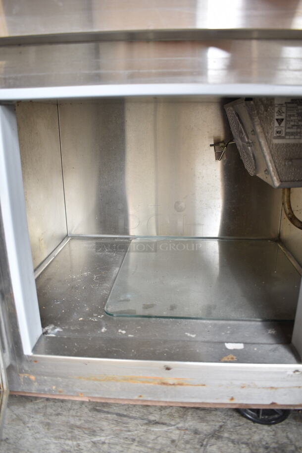 Amtekco C/C ACN605 2A Stainless Steel Commercial 3 Well Buffet Table w/ Lower Refrigerated Door on Commercial Casters. 120 Volts, 1 Phase. Cannot Test Due To Plug Style - Image 4 of 6