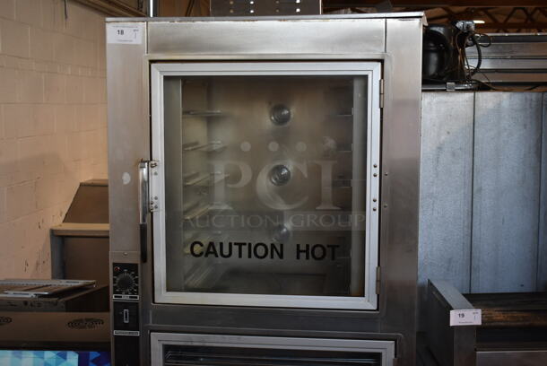 Nu Vu OP-2FM Stainless Steel Commercial Floor Style Electric Powered Oven Proofer on Commercial Casters. 120/208 Volts, 3 Phase.  - Image 2 of 9