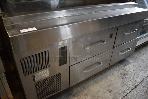 Randell Stainless Steel Commercial Prep Table w/ 4 Drawers on Commercial Casters. 72x35x48. Tested and Powers On But Does Not Get Cold - Image 3 of 5