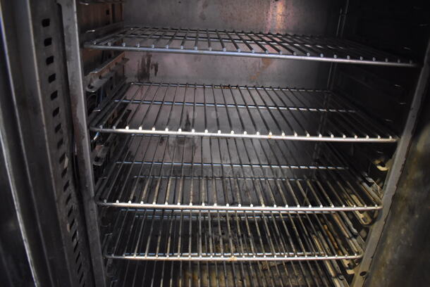 2012 Alto Shaam 10.10 ES Stainless Steel Commercial Natural Gas Powered Convection Oven w/ View Through Door on Metal Equipment Stand. 208-240 Volts, 3 Phase. 42x32x67 - Image 6 of 8