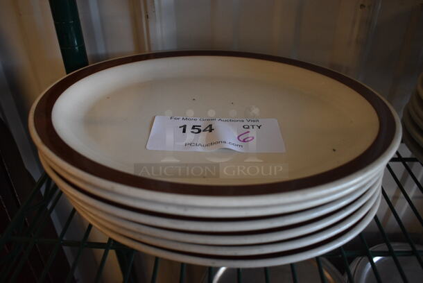 6 White Ceramic Oval Plates. 11.5x9x1. 6 Times Your Bid!