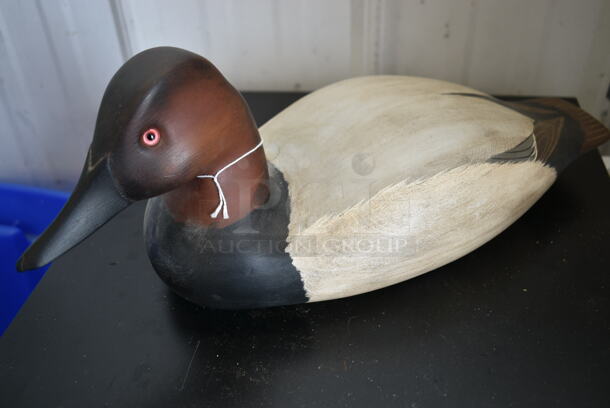 Hand Carved Canvasback Drake Duck Decoy by Bob Birch - Image 2 of 5
