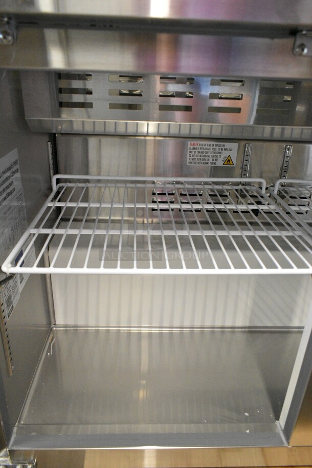 BRAND NEW SCRATCH AND DENT! 2023 Avantco 178APT48HC Stainless Steel 48" 2 Door Refrigerated Sandwich Prep Table. 115 Volts, 1 Phase. Tested and Working! - Image 7 of 9
