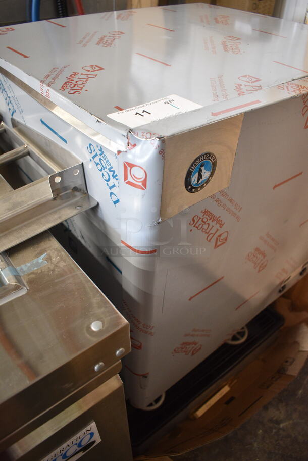 BRAND NEW SCRATCH AND DENT! 2024 Hoshizaki DCM-500BAH Stainless Steel Commercial Countertop Ice Maker and Water Dispenser - 40 lb. Storage. 115-120 Volts, 1 Phase.   - Image 5 of 8