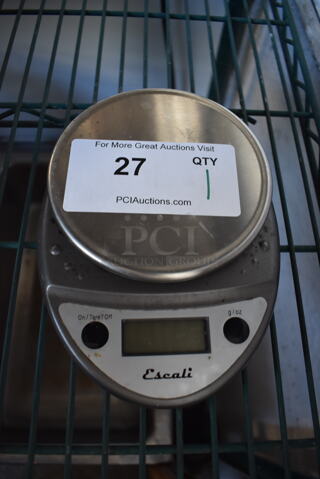 San Jamar Escali Countertop Food Portioning Scale. 9x6x1.5. Cannot Test Due To Cut Power Cord