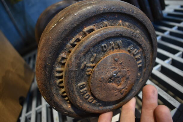 2 Metal 33 Pound Dumbbells. 2 Times Your Bid! - Image 6 of 6