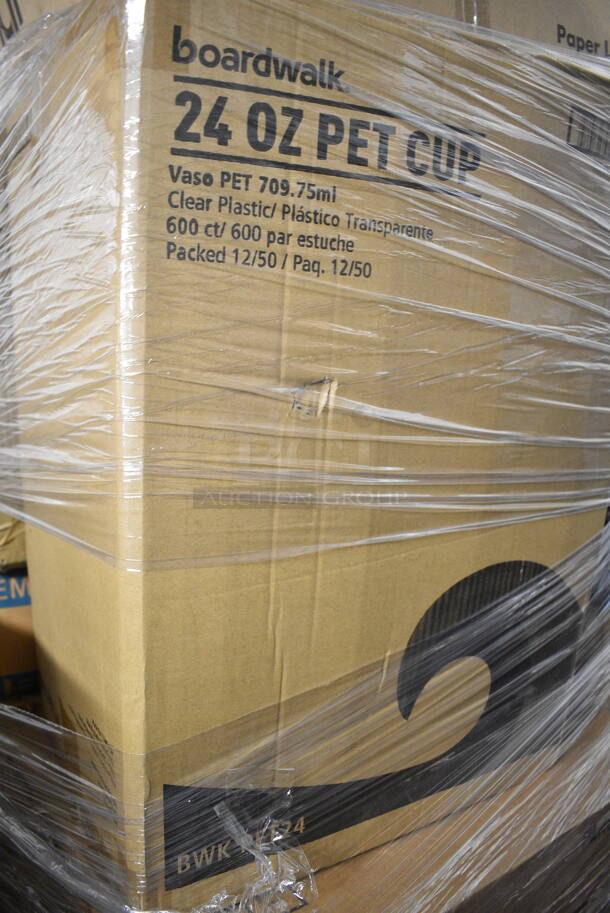 PALLET LOT of 28 BRAND NEW Boxes of Various Items Including Java Jacket Hot Cup Sleeves, Karat 8 oz PET Dessert Cups, Bakers Mark Donut Boxes, P16RLR 16 oz Solo Cups, Boardwalk 24 oz PET Cups, YCDL-08 Dome Lids, Insulated Paper Hot Cups. 28 Times Your Bid! - Image 10 of 12
