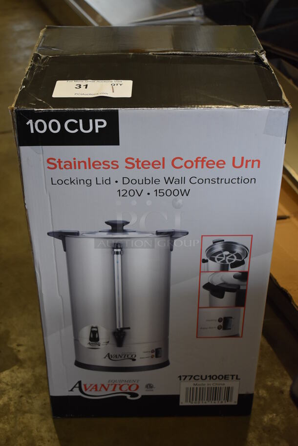 Avantco 177CU100ETL Stainless Steel Countertop Coffee Maker. 120 Volts, 1 Phase. 14x14x20 - Image 6 of 6