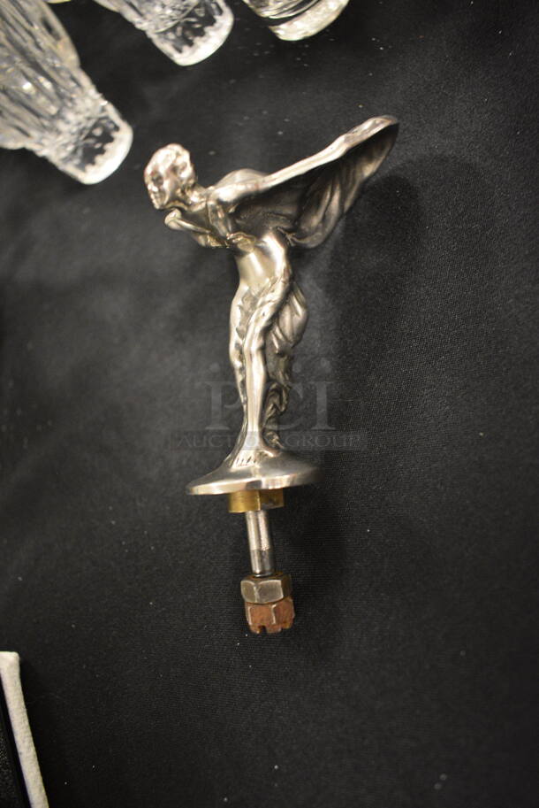 ALL ONE MONEY! Lot of Rolls Royce Items Including Clock, License Plate Cover, Cuff Links, Windshield Wiper Blades, Spirit of Ecstasy Emblem, Flash Light, Aprons, Car Parts and Mini Fuses - Image 3 of 12