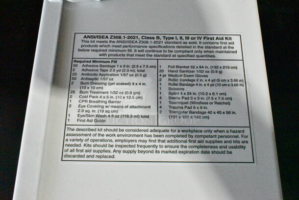 BRAND NEW SCRATCH AND DENT! Noble Medi-First 933-Piece 3 Shelf Class B First Aid Kit Cabinet - Image 3 of 3