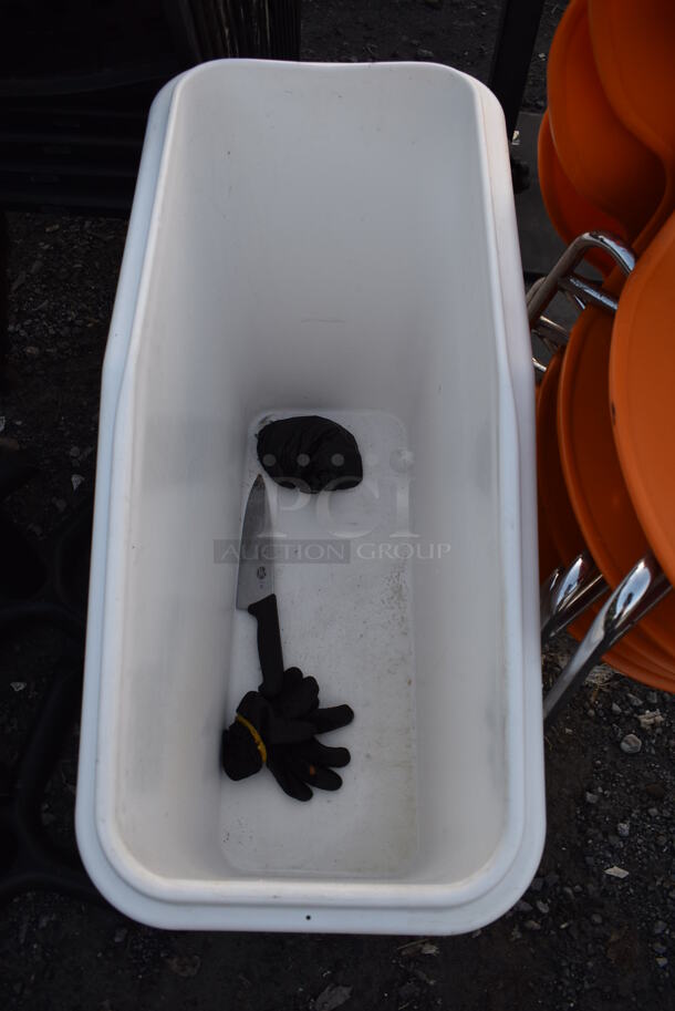 White Poly Ingredient Bin on Commercial Casters. 13x30x30 - Image 3 of 3