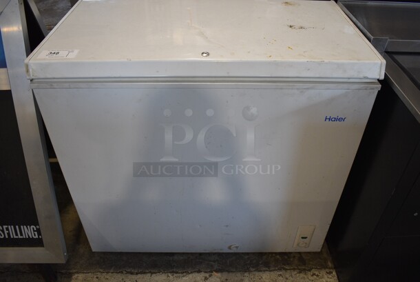 Haier Model HF71CL53NW Chest Freezer. 115 Volts, 1 Phase. 37x22x33. Tested and Working!