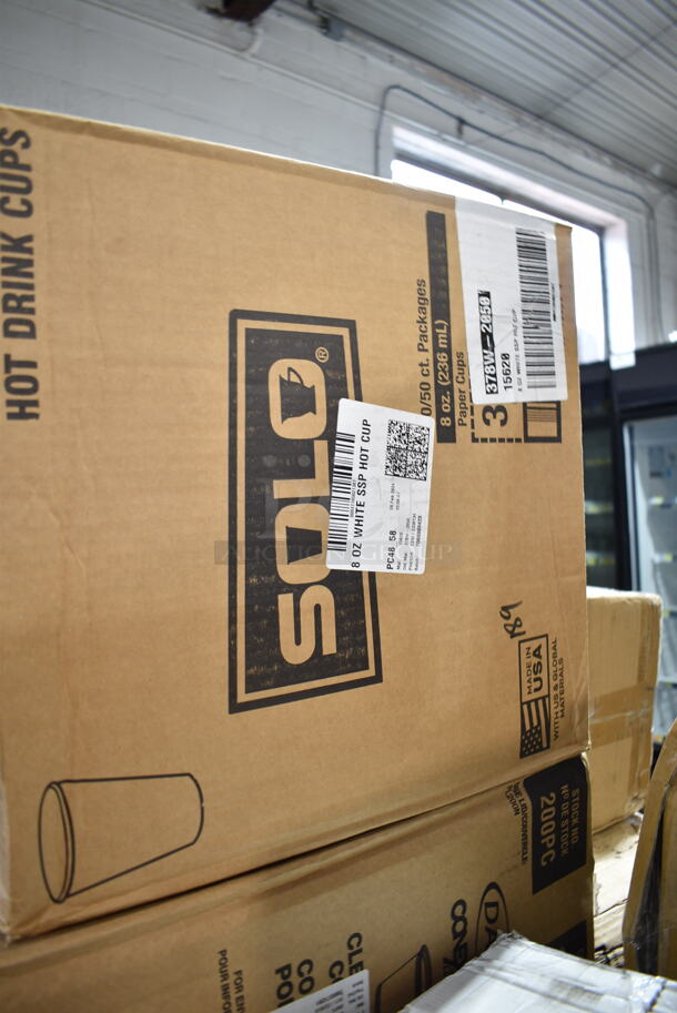 PALLET LOT of 24 BRAND NEW Boxes Including 500CC16 Choice Clear PET Customizable Plastic Cold Cup - 16 oz. - 1000/Case, TP12 Solo Ultra Clear Plastic Cold Cup, 20G-063015 Gusset Bags, Pactiv Newspring NC888B Versatainer Rectangular Container, Choice 6" x 6" x 3" Compostable Sugarcane / Bagasse Take-Out Container, 378W-2000 Cups, 966TALLFLDB Choice White Tall-Fold 6" x 13" Dispenser Napkin - 8000/Case, 129MCS38B Choice 38 oz. Black Rectangular Microwavable Heavy Weight Container with Lid 8 3/4" x 6 1/4" x 2" - 150/Case, 3 Box 129MCS38B Choice 38 oz. Black Rectangular Microwavable Heavy Weight Container with Lid 8 3/4" x 6 1/4" x 2" - 150/Case, 500COLLAR Choice 10-24 oz. Printed Coffee Cup Sleeve / Jacket / Clutch - 1200/Case, Choice 2 oz Portion Cups, Choice 0.75 Portion Cups, 274MOPBCKTGY Lavex 35 qt. Gray Mop Bucket, 433SLINERBL Baker's Lane 16" x 24" Full Size Silicone Coated Parchment Paper Bun / Sheet Pan Liner Sheet - 1000/Case, 612FS7800 Choice Full Size Foil Steam Pan. 24 Times Your Bid! - Image 12 of 12