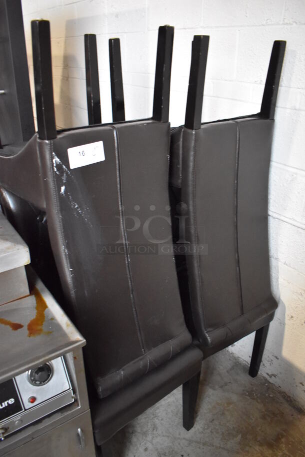 4 Black Dining Chairs. 16x24x41. 4 919.167790 - Image 5 of 5
