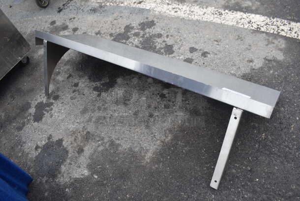Stainless Steel Shelf w/ Wall Mount Brackets. 45x14x14 - Image 3 of 4