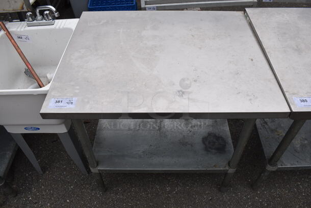 Stainless Steel Table w/ Metal Under Shelf.