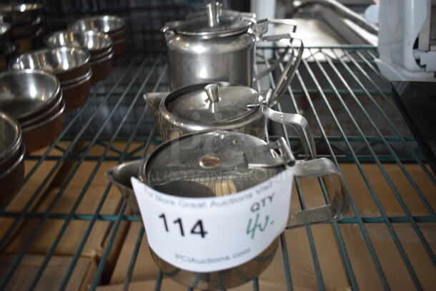 4 Various Metal Pitchers. Includes 6x3.5x3. 4 Times Your Bid! - Image 2 of 3