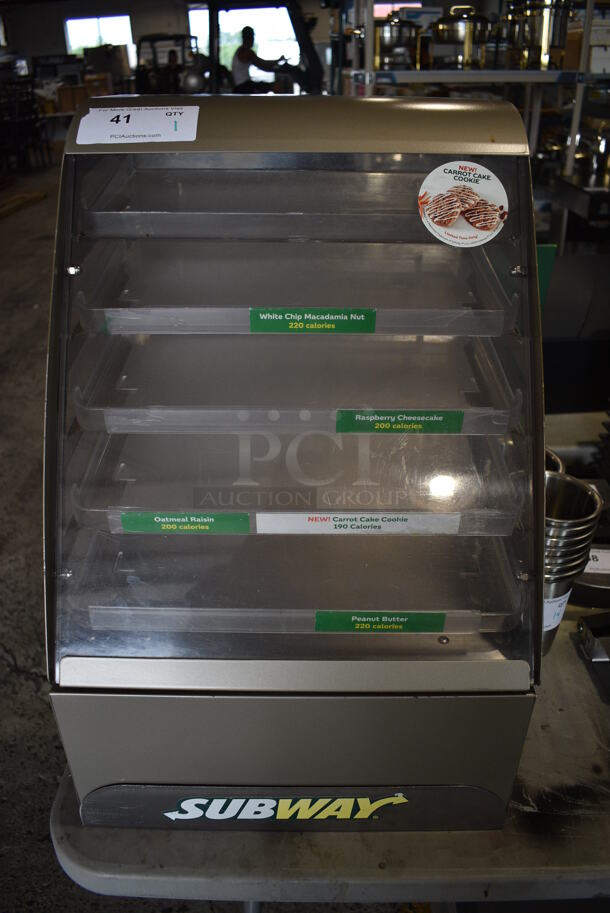 Nemco Brown Metal Commercial Countertop Dry Cookie Merchandiser Display Case. 15.5x21x23.5