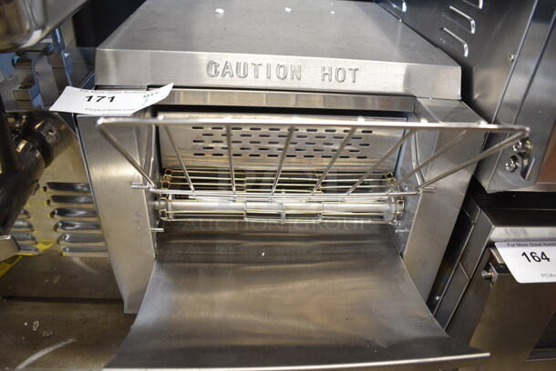 LIKE NEW! 2022 Galaxy 177GCT10 Stainless Steel Conveyor Toaster with 3" Opening. 120 Volts, 1 Phase. Tested and Working! - Image 4 of 5