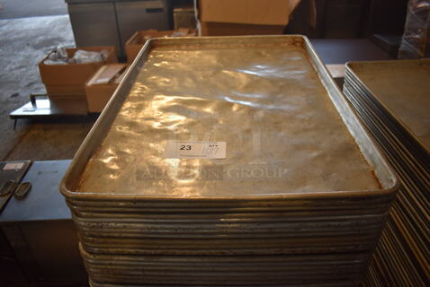 107 Metal Full Size Baking Pans. 18x26x1. 107 Times Your Bid!