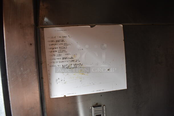 Atosa MSF830 Stainless Steel Commercial Sandwich Salad Prep Table Bain Marie Mega Top on Commercial Casters. 115 Volts, 1 Phase. Tested and Working! - Image 5 of 5